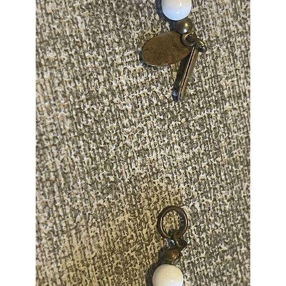 Miriam Haskell 1975-Mid 80’s VTG White Milk Glass Unique Shapes Beaded Necklace - Picture 10 of 10